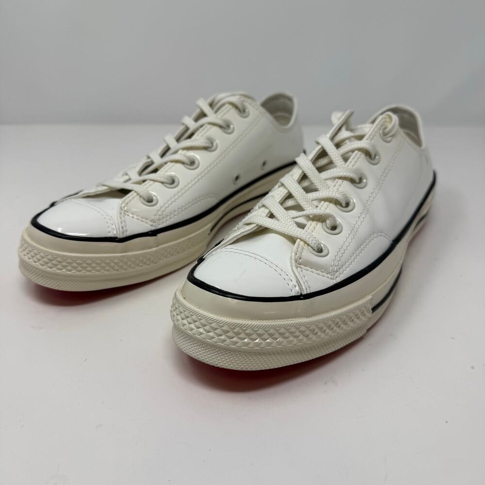 Converse Chuck Taylor All Star 70 OX White Patent Leather Low Top M7 W9 EUC